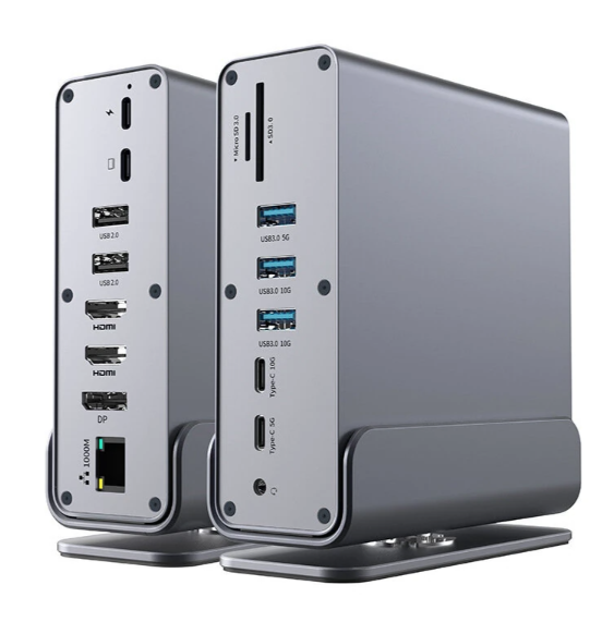 15 in 1 USB-C Docking Station 4K HD Vertical Hub with Triple Monitor ,RJ45 1000M,USB 3.0/2.0,PD 15 in 1 USB-C Docking Station 4K HD Vertical Hub with Triple Monitor ,RJ45 1000M,USB 3.0/2.0,PD